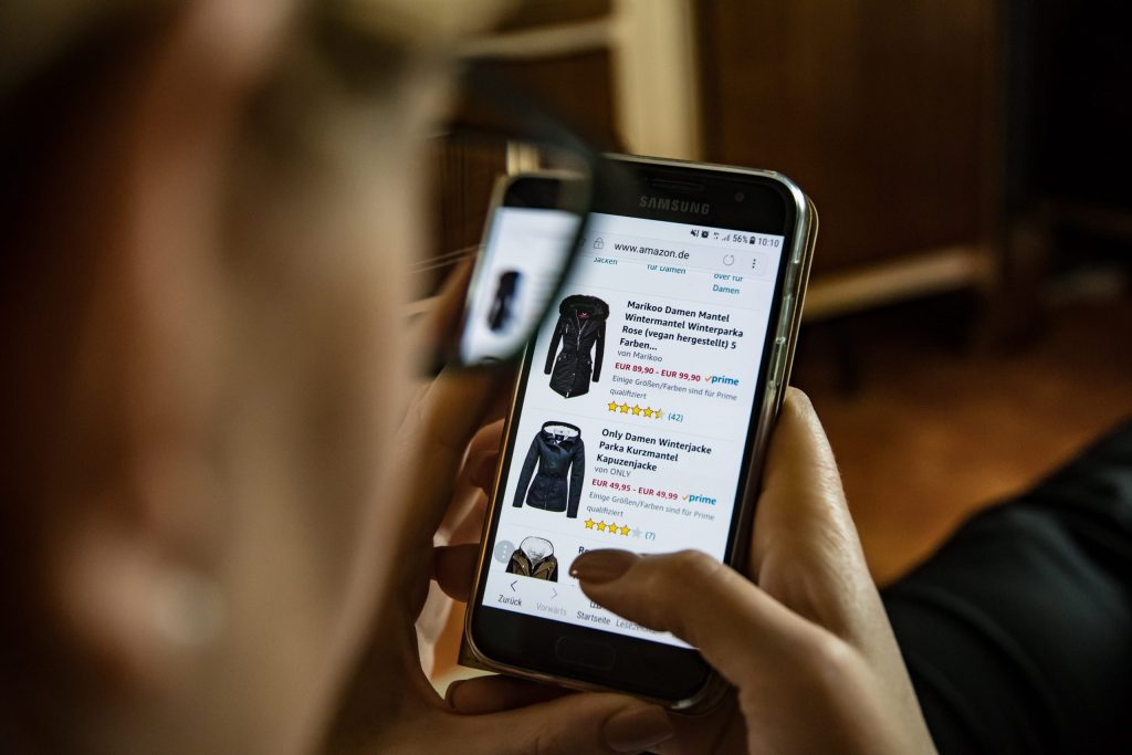 Online shopping op iphone