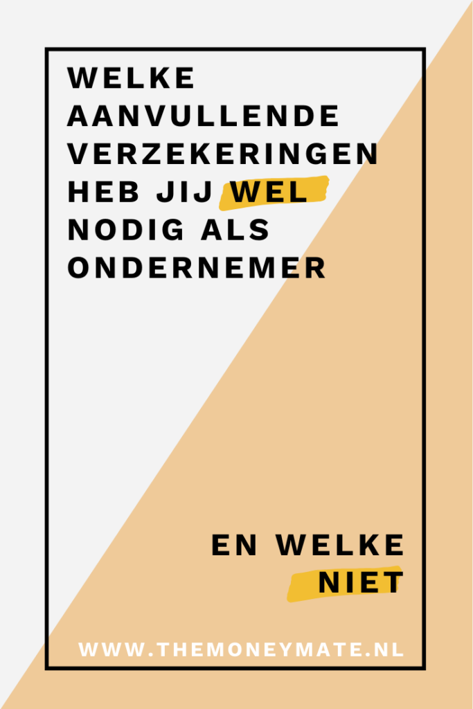 aanvullende verzekering ondernemen